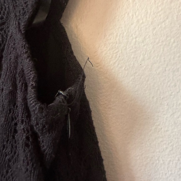 Floral Colorful Spring Summer V Neck Blouse Medium Crochet floral print tunic - Picture 8 of 12